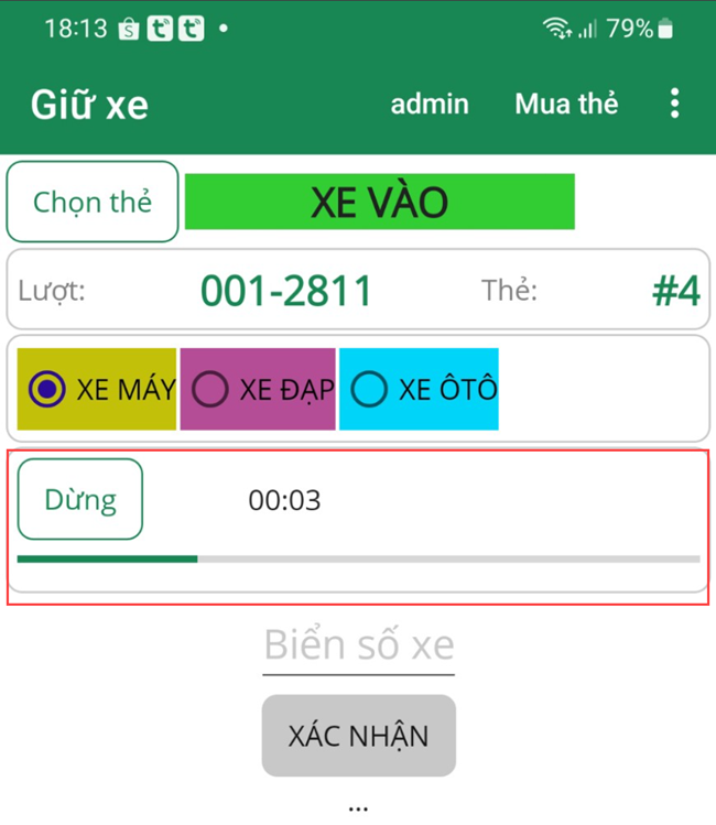 Phần mềm giữ xe IO