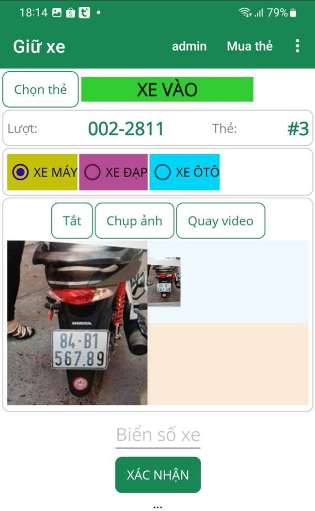 Phần mềm giữ xe IO