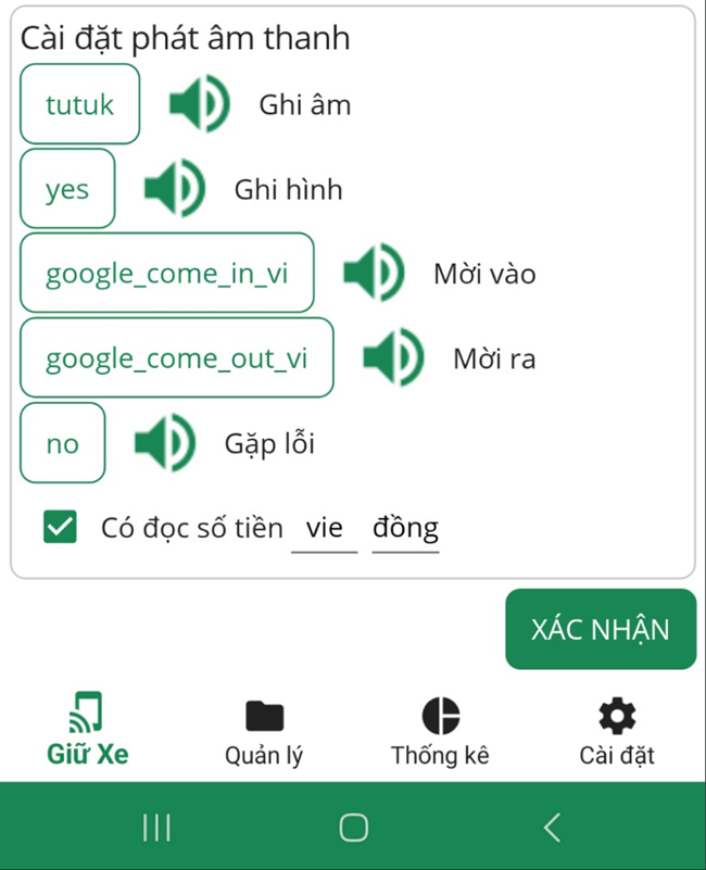 Phần mềm giữ xe IO