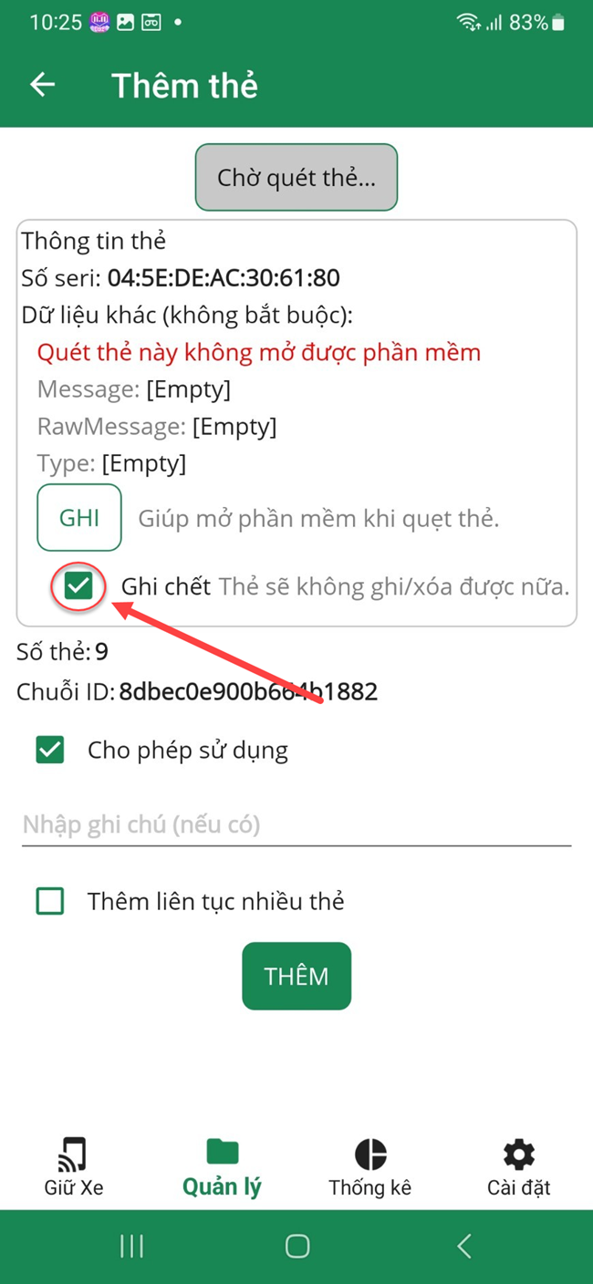Ứng dụng quản lý giữ xe thông minh IO với thẻ NFC