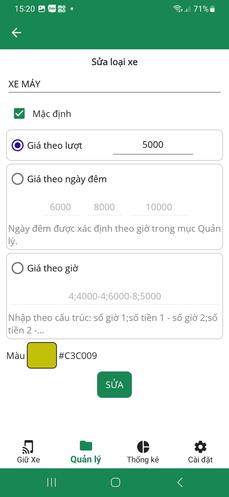 Cách tính tiền phần mềm giữ xe IO