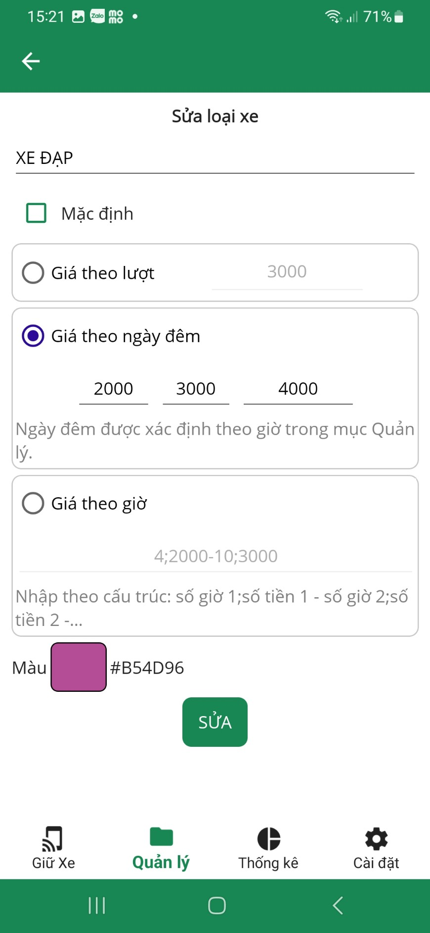 Cách tính tiền phần mềm giữ xe IO