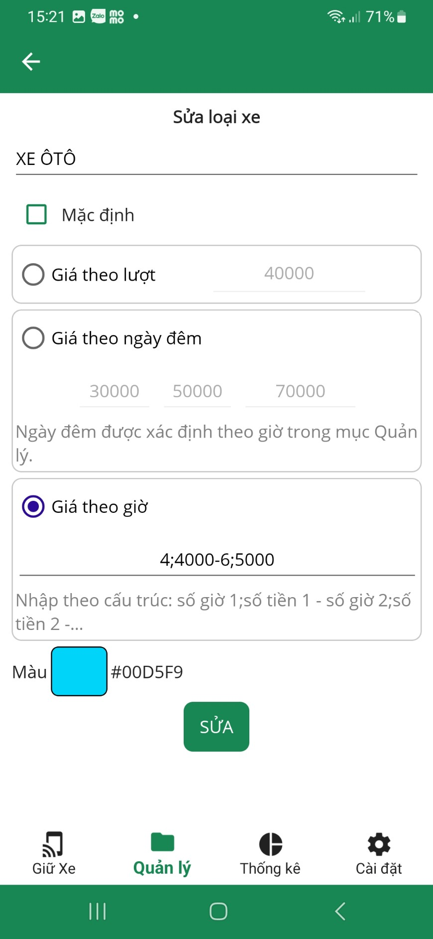 Cách tính tiền phần mềm giữ xe IO